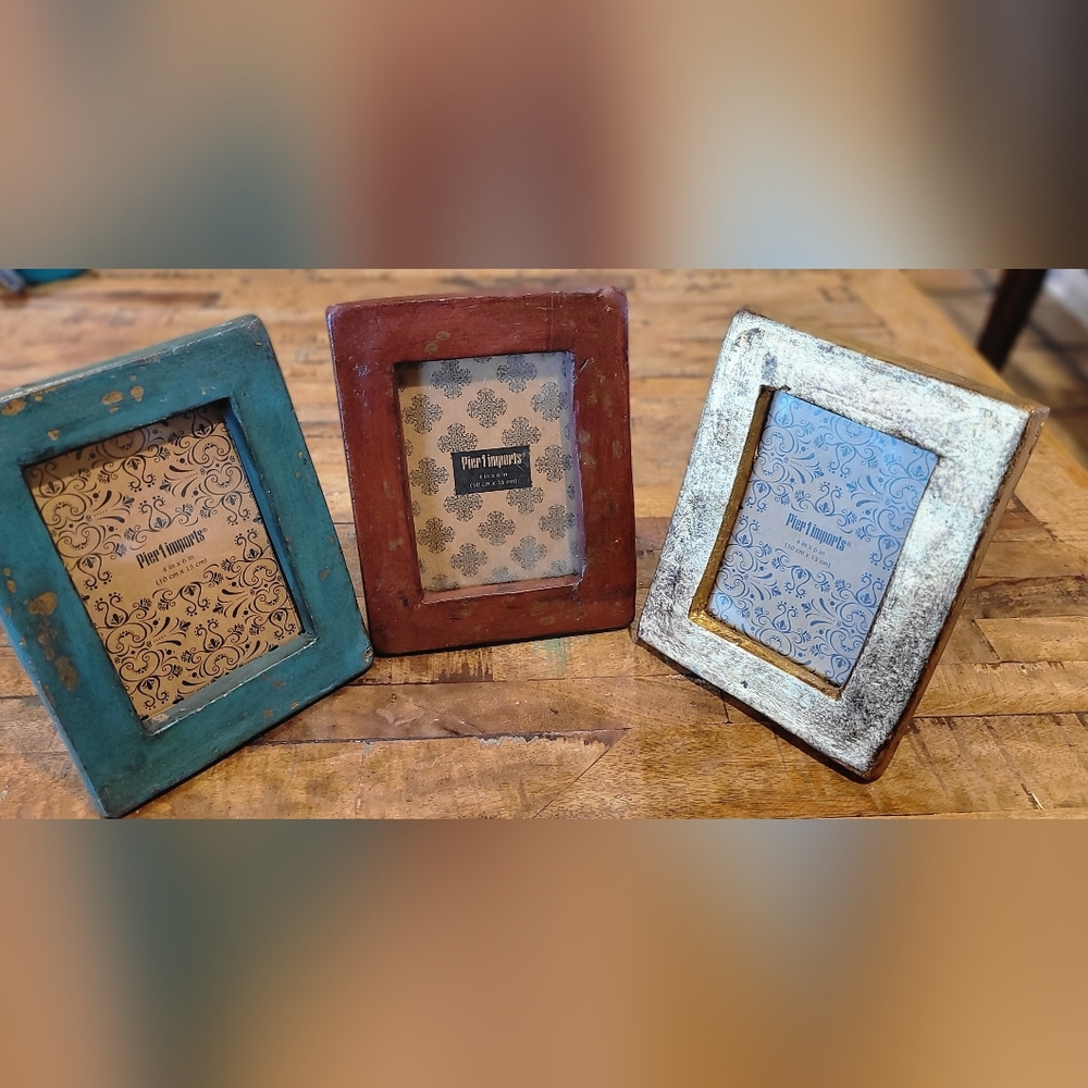 Photo Frames (3) Pier One Imports India Collection Circa 2011-2012
